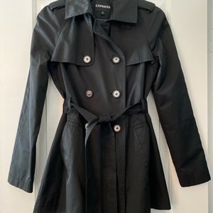 Express black trench coat